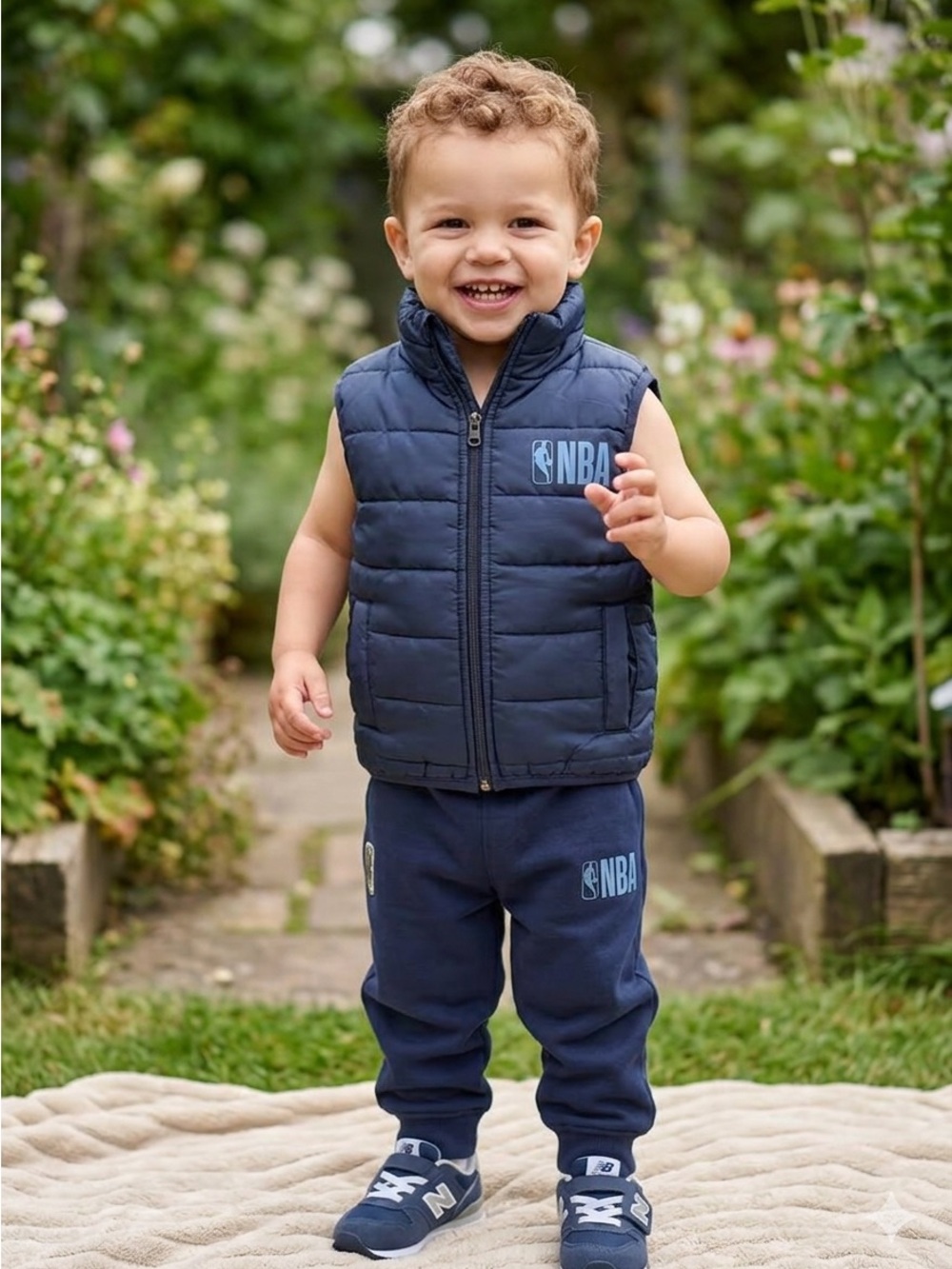 Toddler Boys 2-Piece Tracksuit & Puffer Vest Set (Size 24M)